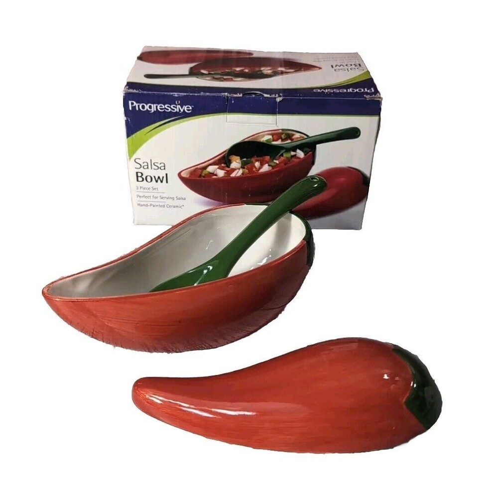 Prepworks Salsa Bowl Festive Chili Pepper Shaped Serving Set